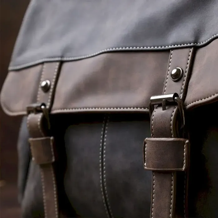 Чоловіча сумка зі шкірозамінника Vintage 20491 Сірий