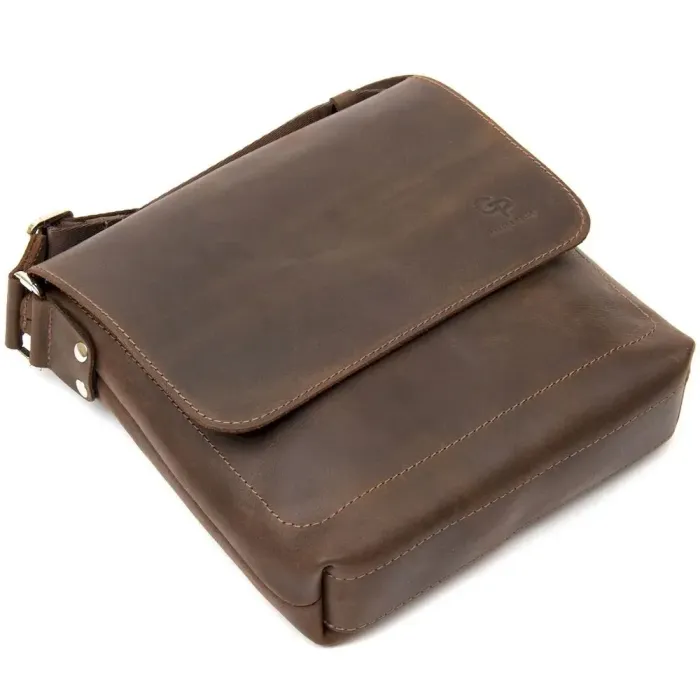 Чоловіча сумка-месенджер GRANDE PELLE 11432 Коричневий