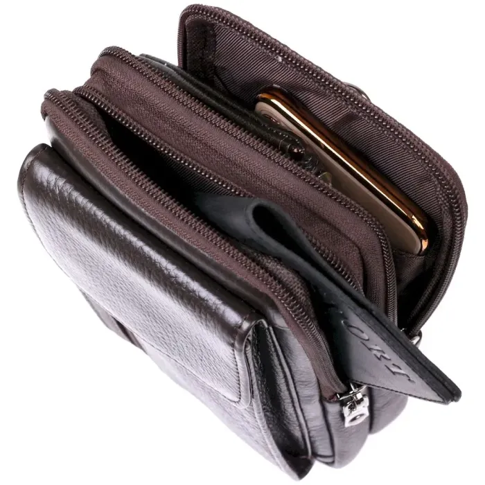 Чоловіча сумка на пояс з натуральної шкіри Vintage 20479