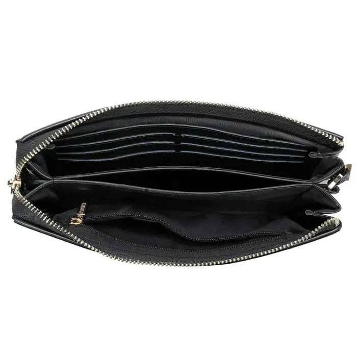 Чоловіча барсетка на зап'ястя зі шкіри 20237 Vintage Чорна