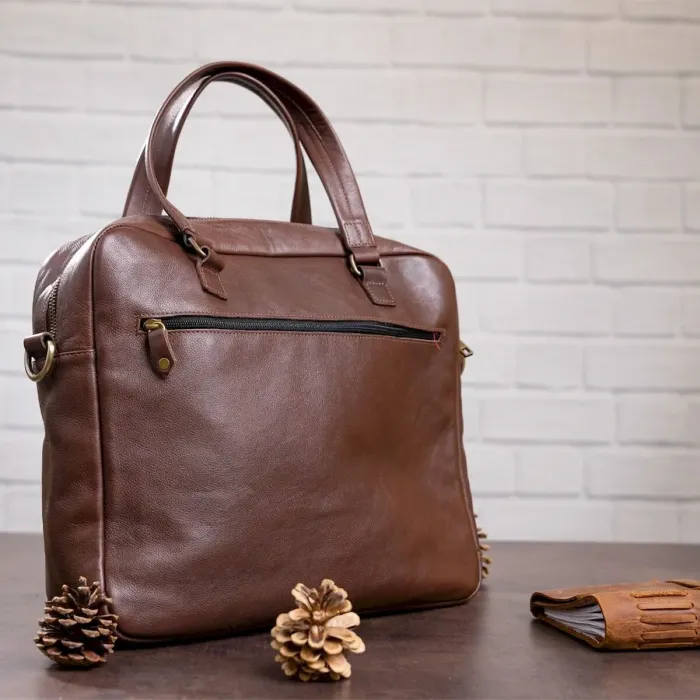 Чоловіча сумка для ноутбука SHVIGEL 19109 Коричнева