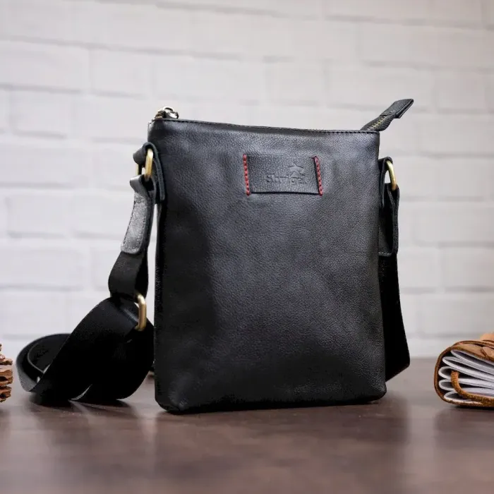 Чоловіча шкіряна планшетка SHVIGEL 19115 Чорна