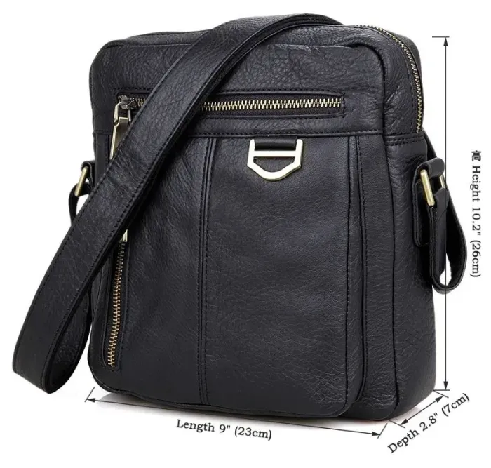 Сумка чоловіча Vintage 14436 через плече Чорна