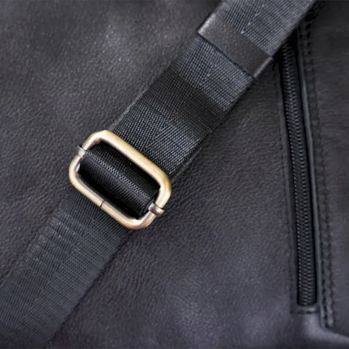 Чоловіча шкіряна сумка месенджер SHVIGEL 19113 Чорна