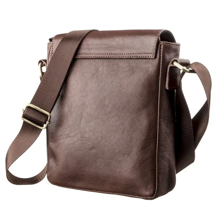 Чоловіча шкіряна сумка SHVIGEL 19101 Коричнева