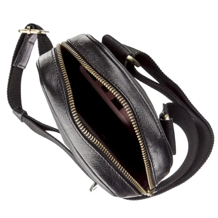 Чоловіча шкіряна сумка SHVIGEL 19102 Чорна