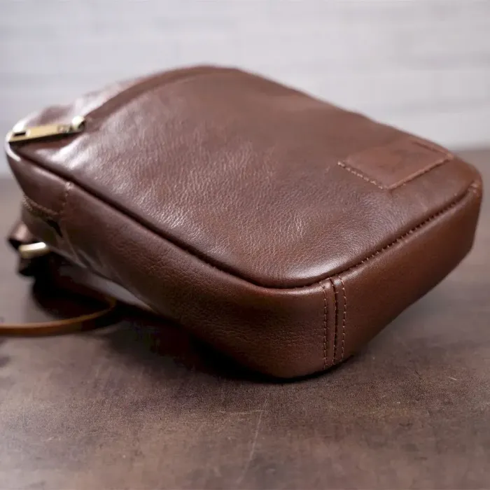 Чоловіча шкіряна сумка SHVIGEL 19103 Коричнева