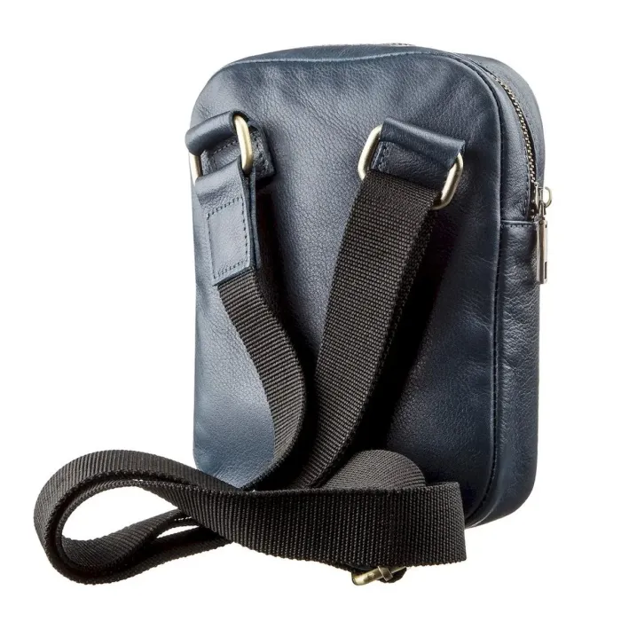 Чоловіча шкіряна сумка SHVIGEL 19105 Синя