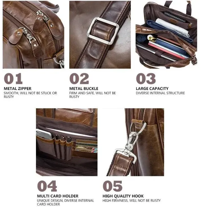 Чоловіча шкіряна сумка Vintage 14769