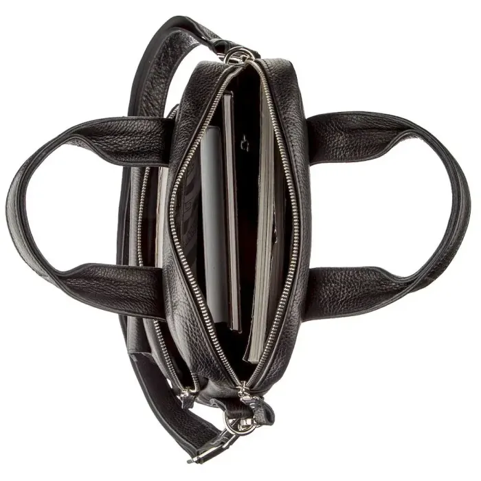 Чоловічі сумки вертикального формату SHVIGEL 11167 під А4 Чорна флотар