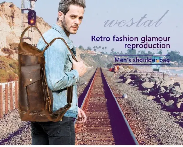 Чоловіча vintage сумка через плече Vintage 14782