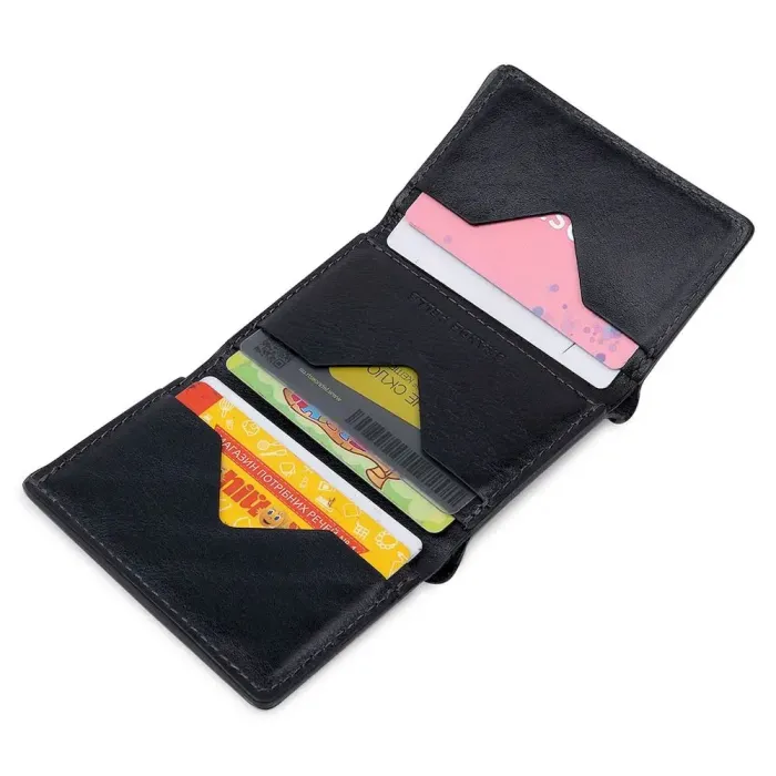 Чоловічий шкіряний портмоне GRANDE PELLE 11511 Синій