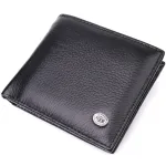 Чоловічий шкіряний портмоне із затискачем ST Leather 22485 Чорний
