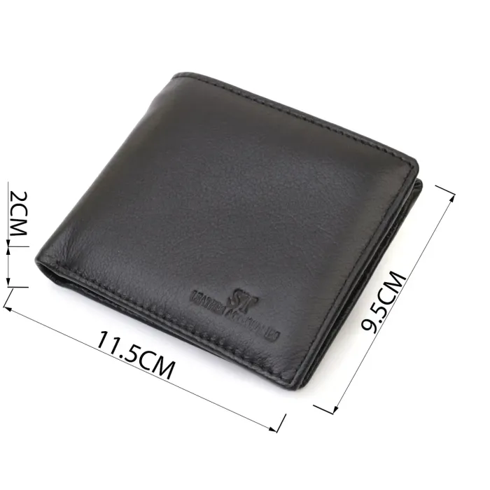 Чоловічий портмоне з натуральної шкіри ST Leather 22734 Чорний