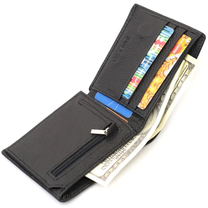 Чоловічий портмоне з натуральної шкіри ST Leather 22734 Чорний