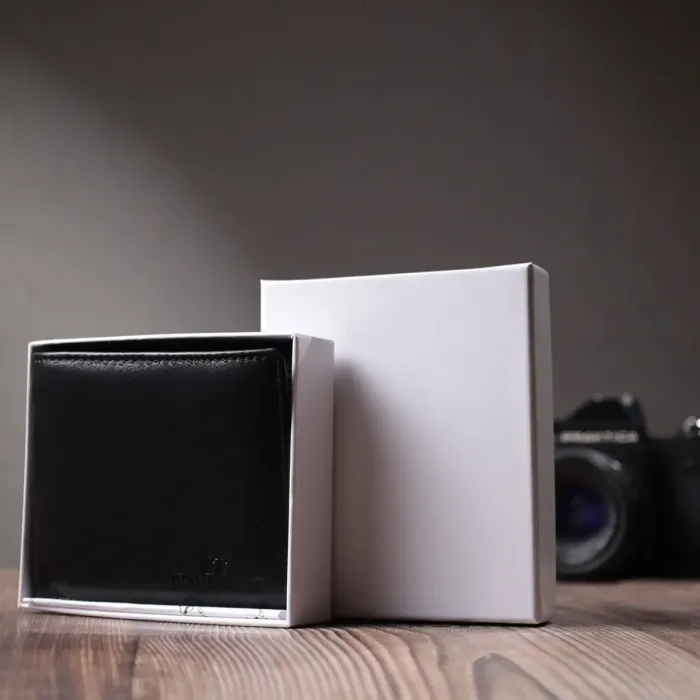 Чоловічий портмоне з натуральної шкіри ST Leather 22734 Чорний