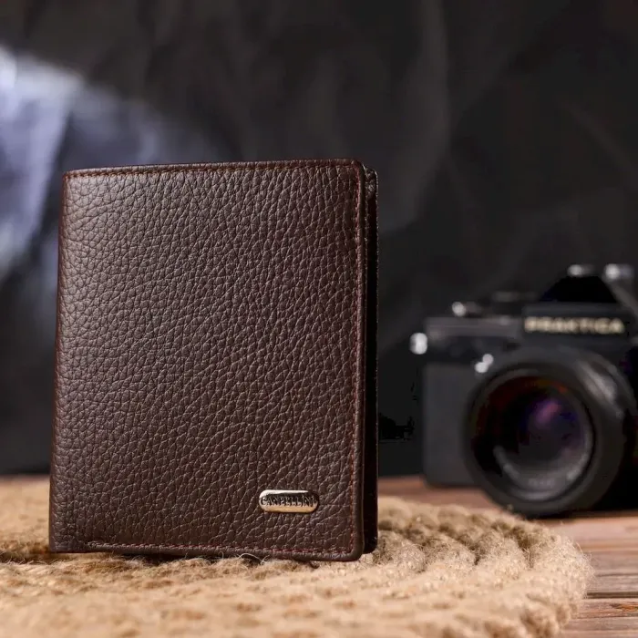 Чоловічий портмоне з натуральної зернистої шкіри CANPELLINI 21498