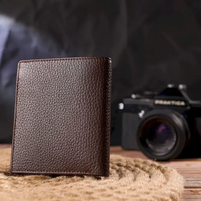 Чоловічий портмоне з натуральної зернистої шкіри CANPELLINI 21498