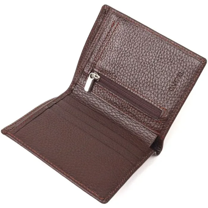 Чоловічий портмоне з натуральної зернистої шкіри CANPELLINI 21498
