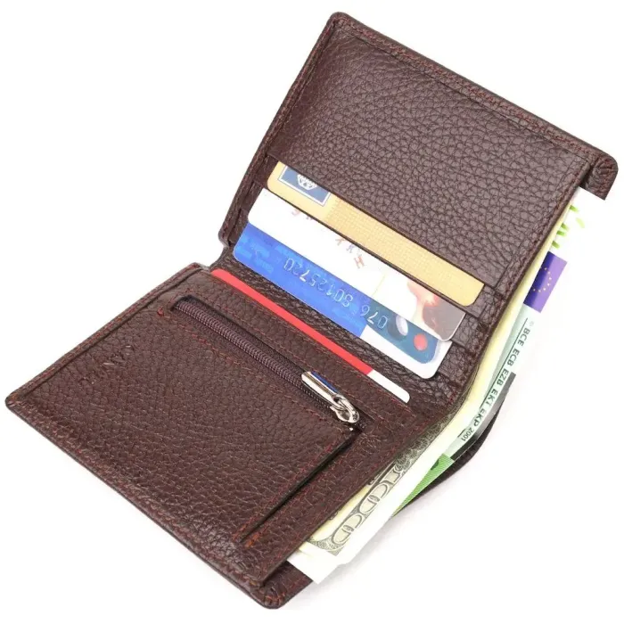 Чоловічий портмоне з натуральної зернистої шкіри CANPELLINI 21498