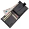 Чоловічий портмоне в гладкій шкірі з хлястиком KARYA 17375 Чорне
