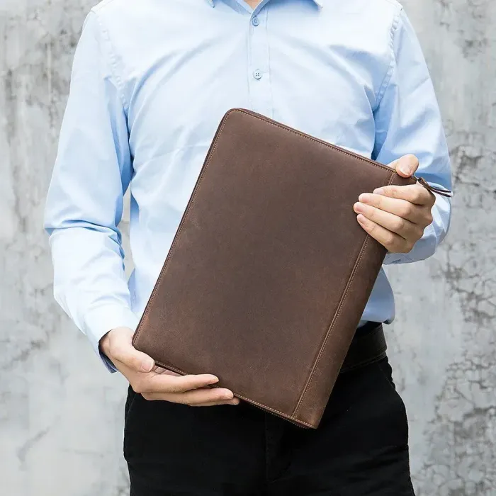 Чоловіча папка органайзер для документів матова 20238 Vintage Коричнева
