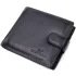 Чоловічий гаманець середнього розміру із натуральної шкіри ST Leather 22444 Чорний