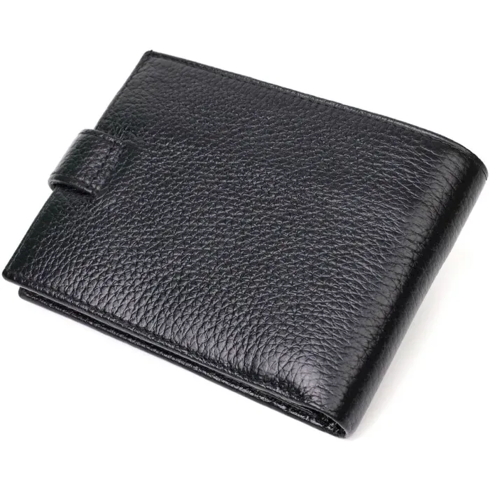 Чоловічий горизонтальний гаманець із натуральної шкіри Tony Bellucci 22042 Чорний