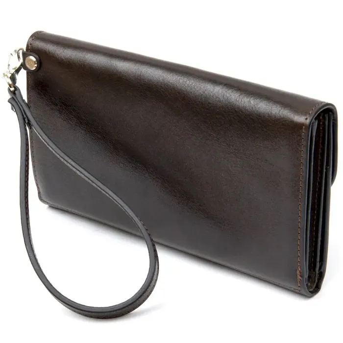 Чоловічий клатч із натуральної шкіри GRANDE PELLE 11426 Коричневий
