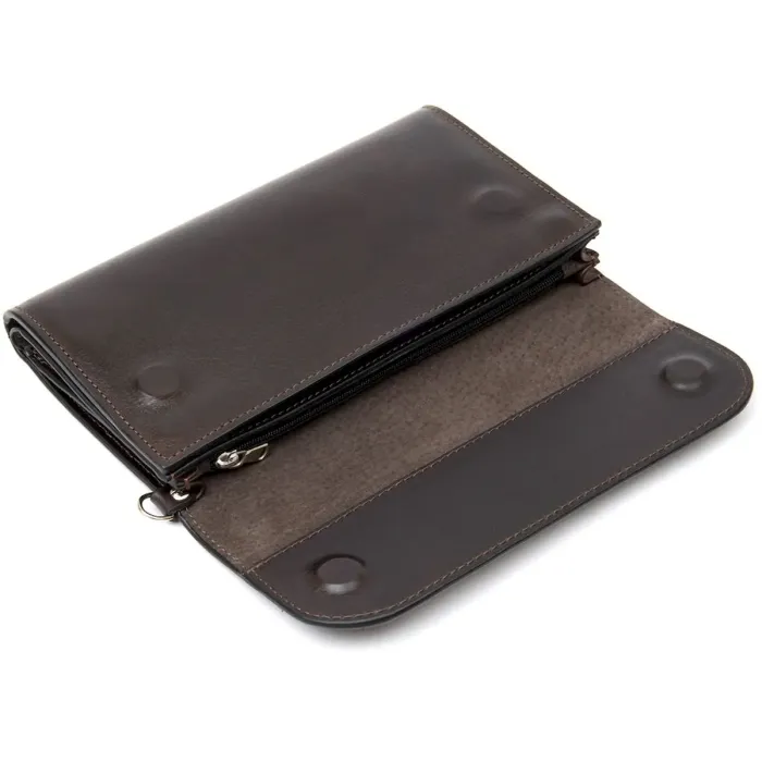 Чоловічий клатч із натуральної шкіри GRANDE PELLE 11426 Коричневий
