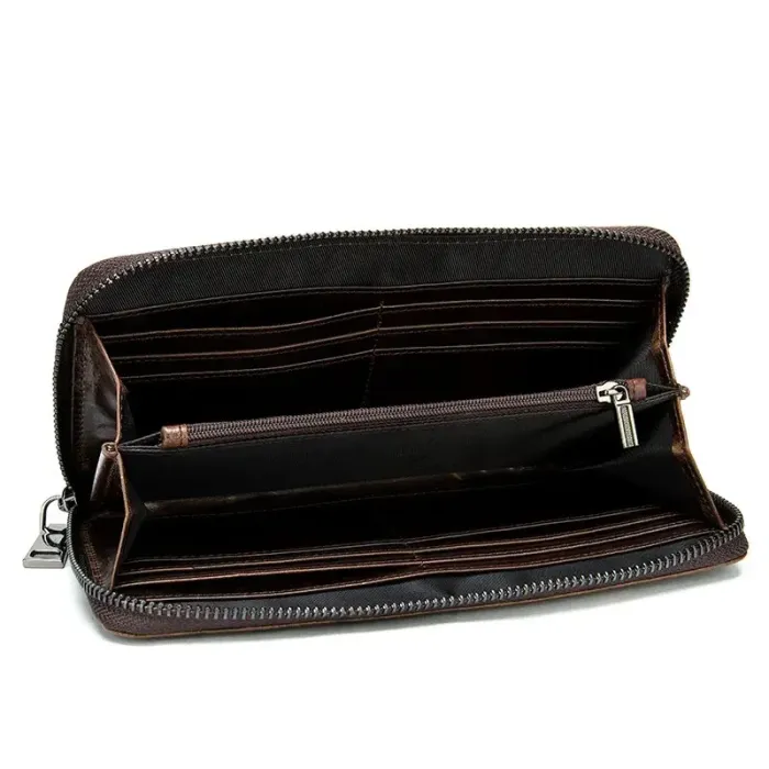 Чоловічий клатч із силуетом каймана 20235 Vintage Коричневий