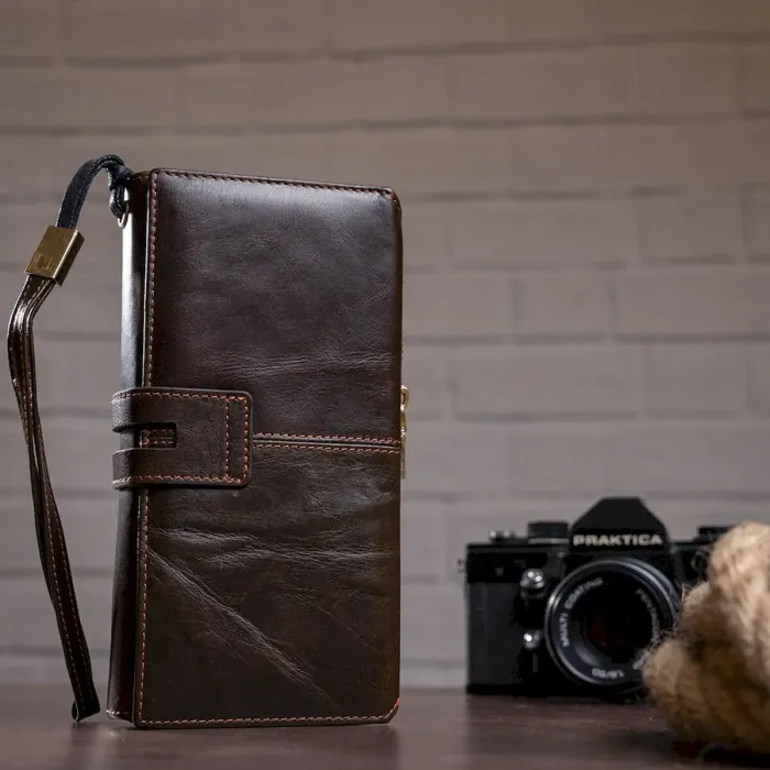 Чоловічий клатч у гладкій шкірі 20236 Vintage Коричневий