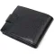 Чоловічий компактний горизонтальний гаманець із натуральної шкіри флотар BOND 22006 Чорний