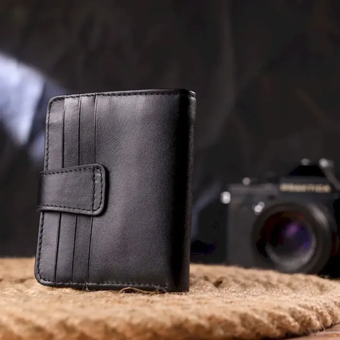 Мужской компактный кошелек из натуральной гладкой кожи CANPELLINI 21685 Коричневый