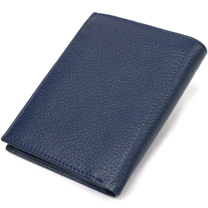 Чоловічий компактний гаманець із натуральної шкіри флотар CANPELLINI 21872 Синій