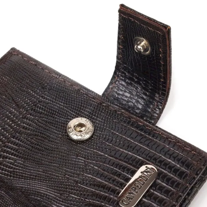 Мужской кошелек из натуральной фактурной кожи CANPELLINI 21512 Коричневый