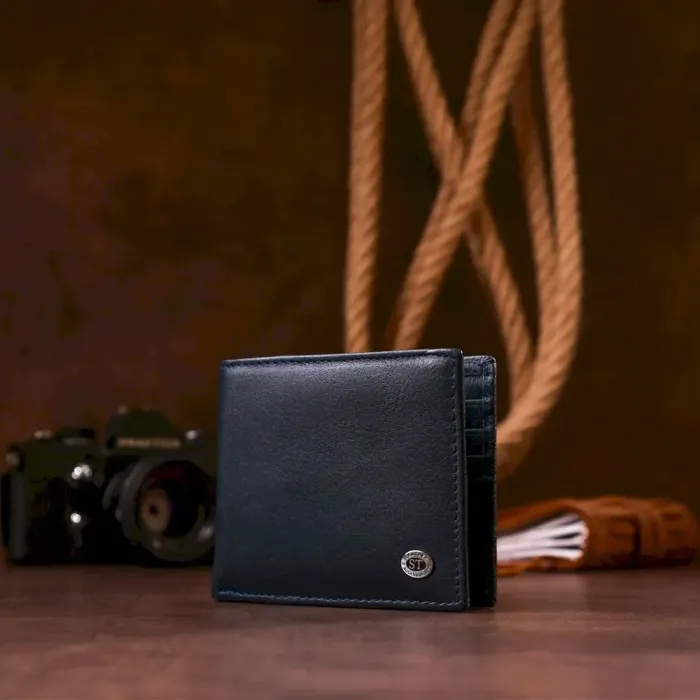Мужской кошелек ST Leather 18303 (ST159) кожаный Синий