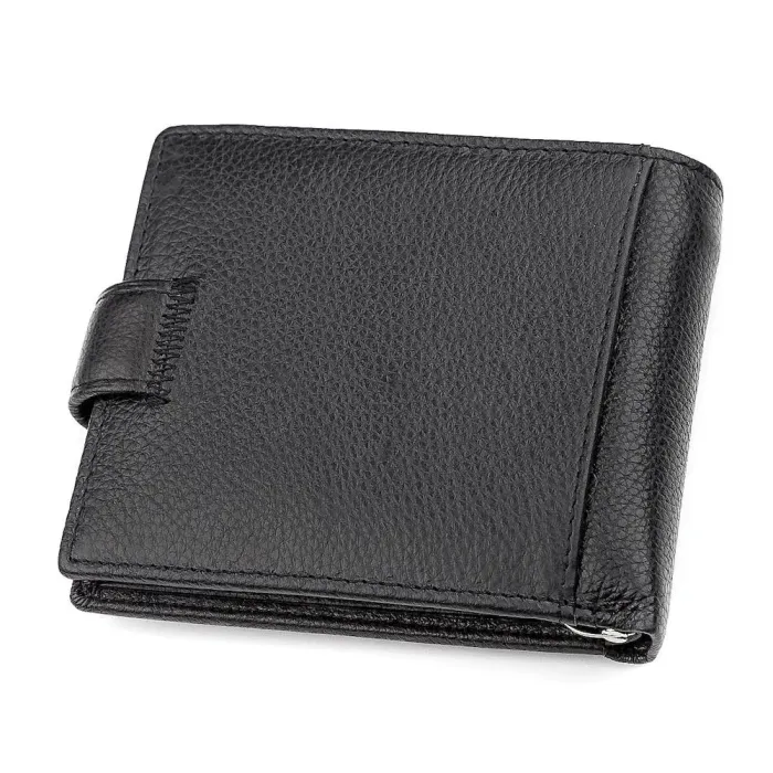 Чоловічий гаманець ST Leather 18309 (ST113-1) із затискачем для грошей Чорний