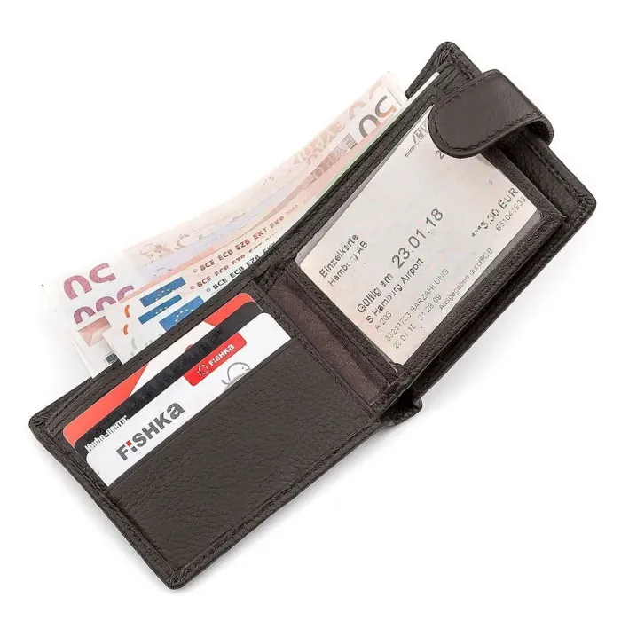 Чоловічий гаманець ST Leather 18317 (ST114) із натуральної шкіри Коричневий