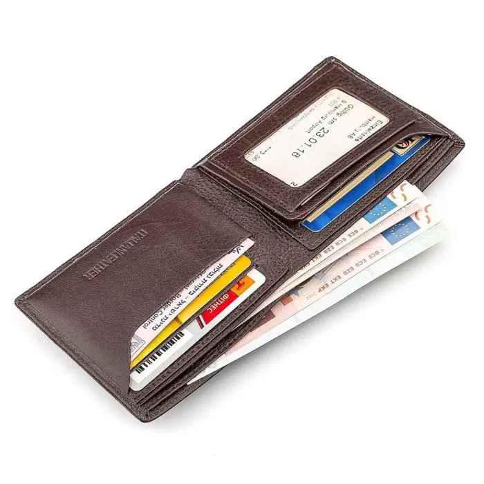 Мужской кошелек ST Leather 18320 (ST160) из натуральной кожи Коричневый