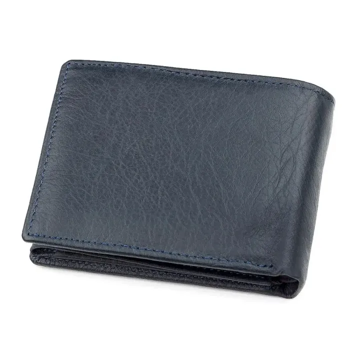 Чоловічий гаманець ST Leather 18326 (ST108) багатофункціональний шкіряний Синій