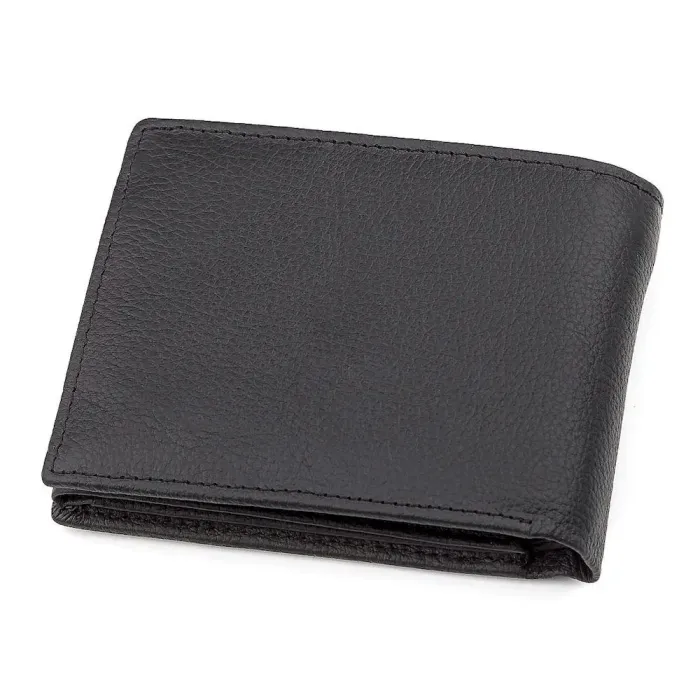 Чоловічий гаманець ST Leather 18327 (ST108) із натуральної шкіри Чорний