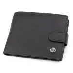 Чоловічий гаманець ST Leather 18328 (ST137) Чорна італійська шкіра
