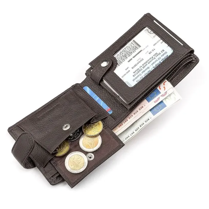 Чоловічий гаманець ST Leather 18335 (ST102) Коричневий