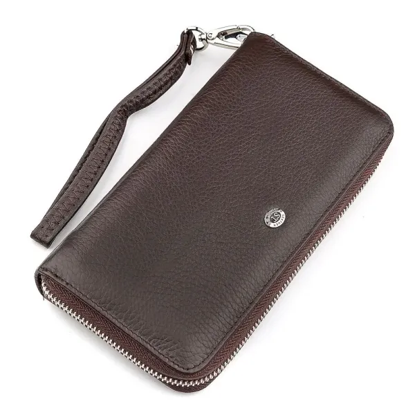 Чоловічий гаманець ST Leather 18421 (ST45) шкіряний Коричневий