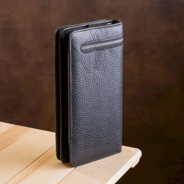 Чоловічий гаманець ST Leather 18444 (ST291) Чорна шкіра