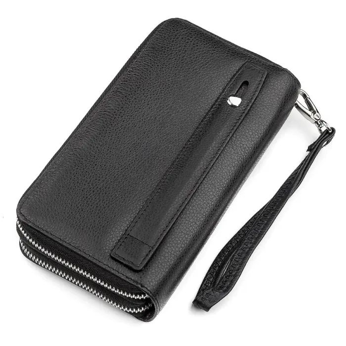 Чоловічий гаманець ST Leather 18451 (ST127) Чорна шкіра