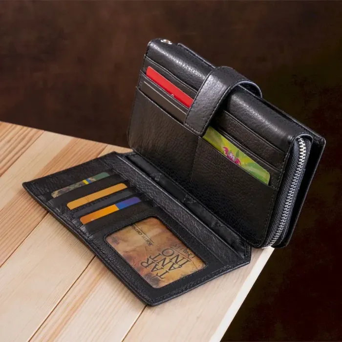 Чоловічий гаманець ST Leather 18453 (ST128) стильний Чорний