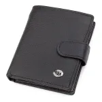 Чоловічий гаманець ST Leather 18496 (ST132) Чорна шкіра