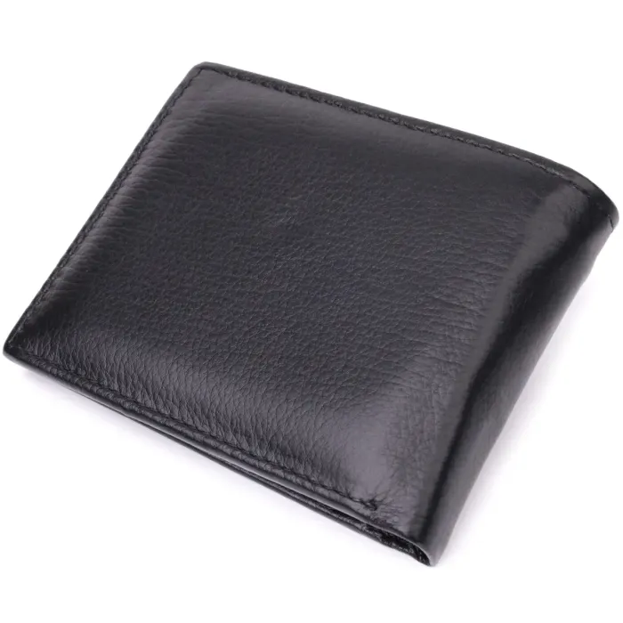 Чоловічий гаманець з натуральної шкіри ST Leather 22460 Чорний
